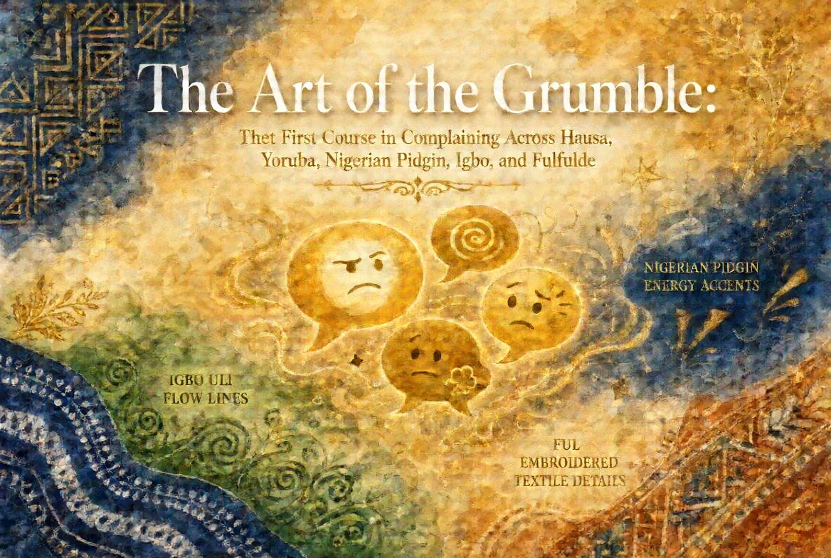 The Art of the Grumble: A First Course in Complaining Across Hausa, Yoruba, Nigerian Pidgin, Igbo, and Fulfulde